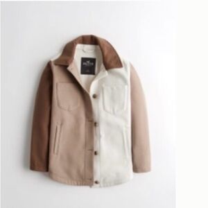 Hollister Two-Tone Long Shirt Wool Jacket